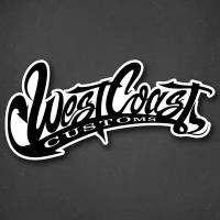 Наклейка на авто "West Coast customs - Обычаи западного побережья" 24x11 см