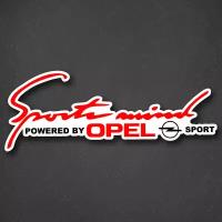 Наклейка на авто "Sport mind OPEL - Спортивный ум OPEL" 24x9 см