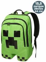 Рюкзак Майнкрафт Крипер Minecraft зеленый 29х12х44 см 15,5 л