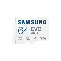 Карта памяти microSDXC UHS-1 U1 Samsung EVO PLUS 64 ГБ, 130 МБ/с, Class 10, MB-MC64KA/RU