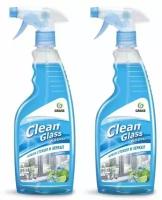 Grass Очиститель стекол Clean Glass, голубая лагуна, 600 мл, 2 шт