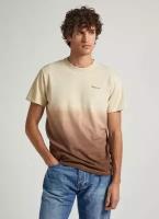Pepe Jeans London, Футболка мужская, цвет: бежевый, размер: M