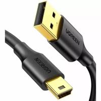 Кабель Ugreen USB 2.0 A Male - mini USB 5Pin Male, 0.5м, черный