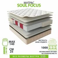 Матрас SOUL Focus 200х180, двусторонний с одинаковой жесткостью