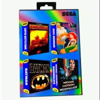 Картридж 4 in 1 SUPER BATTETANK, ARIEL MERMAID, MOONWALKER, BATMAN Для приставки Sega Genesis Sega Mega Drive 16 bit MD