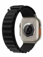 Ремешок для Apple Watch 42/44/45/49mm Amazingthing Titan Sport Metal черный, спортивный нейлоновый ремень для Эпл Вотч