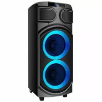 Акустическая система MIDI Ginzzu GM-203 с Bluetooth 5.0, 80Вт, LED-дисплей, USB-flash, microSD, FM-радио, пульт ДУ, эквалайзер