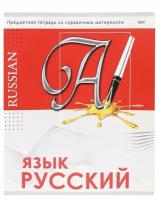 Тетрадь тематическая, 48 листов, Prof-Press глянец Русский язык, линейка, 5штук