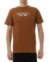 Футболка мужская американская Carhartt из хлопка Brown S