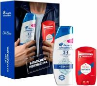 Подарочный набор Head&Shoulders Шампунь от перхоти 2в1 Основной уход 200мл + Дезодорант Old Spice Whitewater 50мл