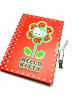 Блокнот для девочек Hello Kitty красный 11*15 см на замочке