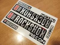 Rockshox Recon 2018 наклейки матовые для велосипеда на вилку, mtb stickers