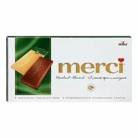 Шоколад MERCI Лесной орех и миндаль, 100г х 3шт