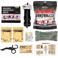 RHINO RESCUE Комплект для остановки кровотечений Bleeding Control Kit (CP0006) 9 вложений/первая медицинская помощь/полевая/военная/перевязка/бинт/жгут/набор