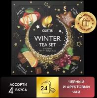 Набор чая в пакетиках CURTIS "Winter Tea Set" 24 пакетика, чай ассорти 4 вкуса / подарочная упаковка