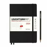 Еженедельник Leuchtturm1917 - 2024г, A5, с расп, черный + блокнот A7