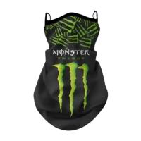 Баф подшлемник с логотипом Monster Energy для мотоциклиста на мотоцикл скутер мопед квадроцикл, черно-зеленый