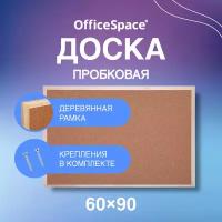 Пробковая доска на стену 60 90 см для заметок записей фото OfficeSpace школьная / Доска визуализации желаний в комнату / Стенд для фотографий