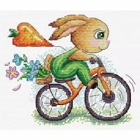 Набор для вышивания «Зайчик-велосипедист» (комплект из 3 шт)