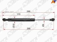 SAT ST-84430-AV600 Амортизатор крышки багажника NISSAN PRIMERA P12 седан 01-08