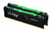 Оперативная память Kingston DDR4 16Gb (2x8Gb) 3200 MHz pc-25600 FURY Beast Black RGB (KF432C16BBAK2/16)