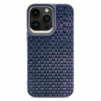 Чехол Kajsa для iPhone 14Pro, полиуретановый, с тканевым узором, фиолетовый