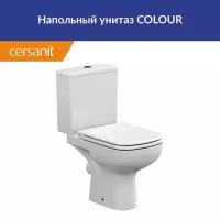 Унитаз напольный компакт безободковый Cersanit COLOUR Clean On S-KO-COL011-3/5-COn-DL-w