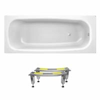 Стальная ванна Sanitana BLB Universal S398043AH000000N (B75HAH001N): металлическая ванна 170х75 см, с шумоизоляцией и ножками, толщина стали 3,5 мм
