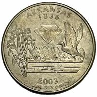США 25 центов (1/4 доллара) 2003 г. (Квотеры 50 штатов - Арканзас) (D) (CN)