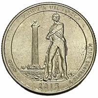 США 25 центов (1/4 доллара) 2013 г. (Квотеры "Парки США" - Победа Перри, мемориал) (D)