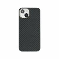 Тонкий чехол KEEPHONE ARAMID CARBON FIBER CASE для iPhone 15 -Черный