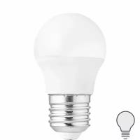 Лампа светодиодная Volpe E27 220-240 В 6 Вт шар малый матовая 600 лм, нейтральный белый свет