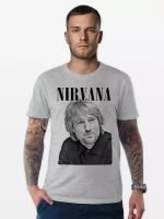 Футболка DS Apparel Нирвана / Nirvana / Оуэн Уилсон / Мужская Серая 2XL