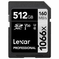 Карта памяти Lexar SDXC 512GB Professional 1066x UHS-I U3 V30