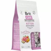 Brit Сухой корм Care Cat Kitten Healthy Growth с индейкой для котят, беременных и кормящих кошек, 7кг
