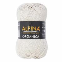 Пряжа ALPINA ORGANICA 80% хлопок, 20% лён 2 шт. х 50 г 170 м №10 св.серый