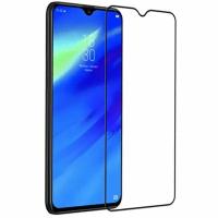 Защитное стекло 3D Tempered Glass для Realme 5 Pro полный клей ( черная рамка )