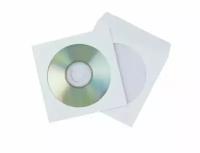 Конверт для CD дисков D2 Tech CDC-2-1000, с окном, клей дискрин, 1000 шт