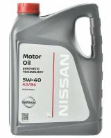 Масло моторное NISSAN Motor Oil 5W-40 синтетическое 5 л KE900-90042R