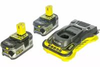 Набор Ryobi ONE+ RC18150-250 5133004422 аккумулятор (18 В; 5.0 A*ч; Li-Ion) 2 шт. и зарядное устройство RC18-150