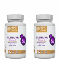SELENIUM & Omega 3 Селен витамины (2 банки), для репродуктивной системы, витамины для волос от выпадения, для иммунитета