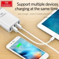 Многопортовое зарядное устройство на 5 USB для путешествий и дома Earldom Power Port