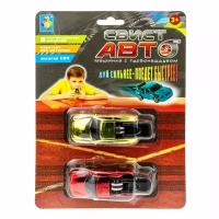 1Toy Свист-авто машинки красная+жёлт. 8 см * 2 шт