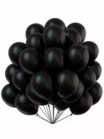 Черные воздушные шары 100 шт на день рождения