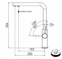 Смеситель Franke Neptune Clear Water, оникс