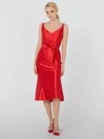 Вечернее платье миди LO красное (52)