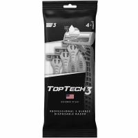 Бритвы Toptech 3 одноразовые мужские, 4шт