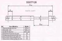 KLOKKERHOLM 55377120 Пружина газов. Peugeot 407 SW 04-