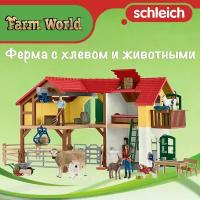 Игровой набор "Ферма с хлевом и животными" Schleich Farm World/ для детей от 3 лет/ Шляйх 42407
