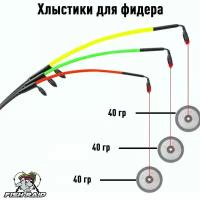 Хлыстики для фидера, диаметр 3,5 мм, набор 5 шт / Вершинки, кончики, квивертипы, для фидера, спиннинга